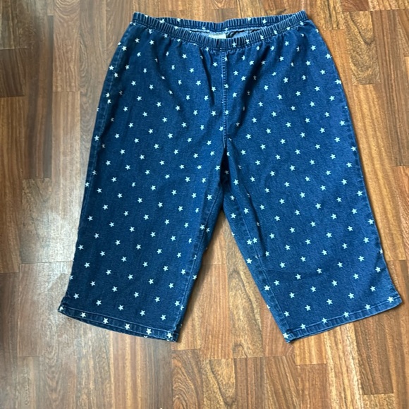 Just My Size Blue Star Patterned Women Jeans - Picture 1 of 3